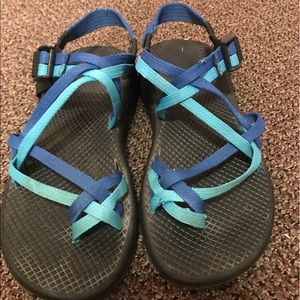 Size 8 Chacos-Blue Double Strapped!